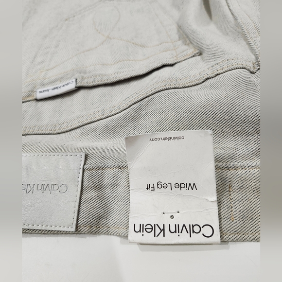 CALVIN KLEIN JEANS TYSON NATURAL RELAXED FIT WIDE LEG GRAY SIZE 34x30 NWT - Picture 4 of 9